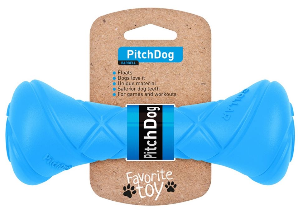 Игрушка для собак Collar PitchDog Гантель для апортировки голубая