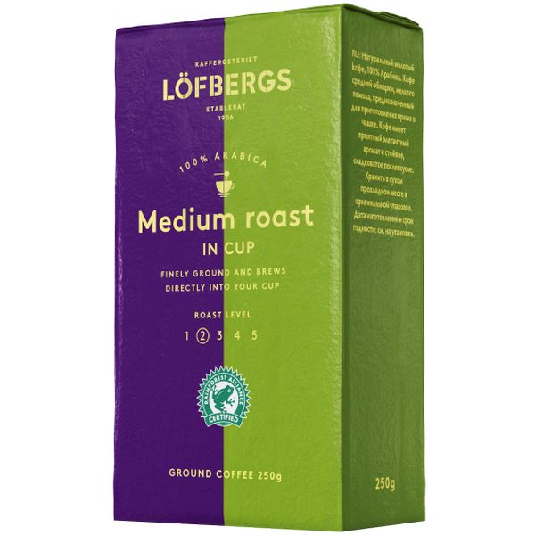 Lofbergs Medium Roast InCup молотый 250g