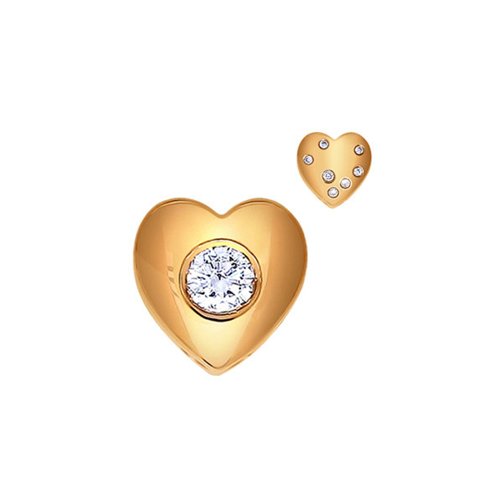 Подвеска «Сердце» с бриллиантами SOKOLOV Diamonds