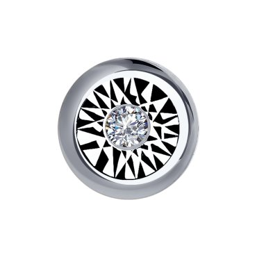 Подвеска SOKOLOV Diamonds из белого золота с родированием с бриллиантом