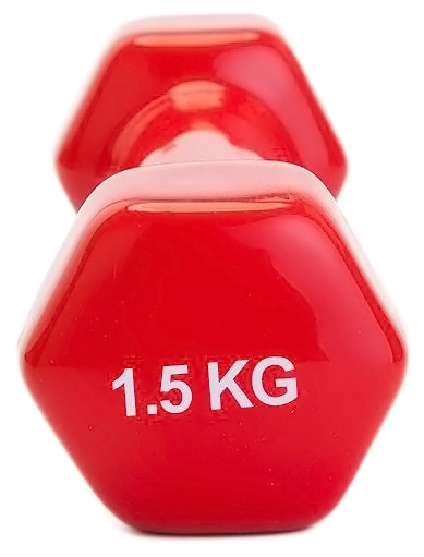 Гантель цельнолитая BRADEX SF 0271/SF 0272 1.5 кг красный