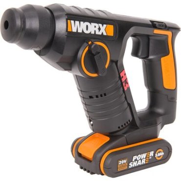 Перфоратор ударный WORX WX394.3 20В 2Ач х1 ЗУ 2A кейс