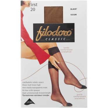 Капроновые гольфы Filodoro Classic First 20 Den, размер 1/2 S/M, glace