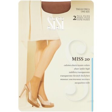 Капроновые носки Sisi Miss 20 den New, 2 пары, размер 0 ( one size), daino