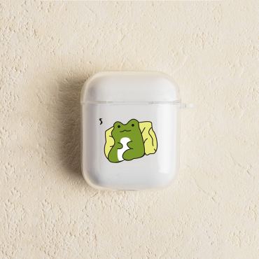 Чехол для Airpods с узором лягушки с рисунком