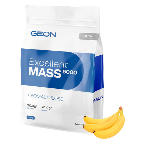 Гейнер GEON Excellent Mass 5000, порошок, 2.72кг, банан