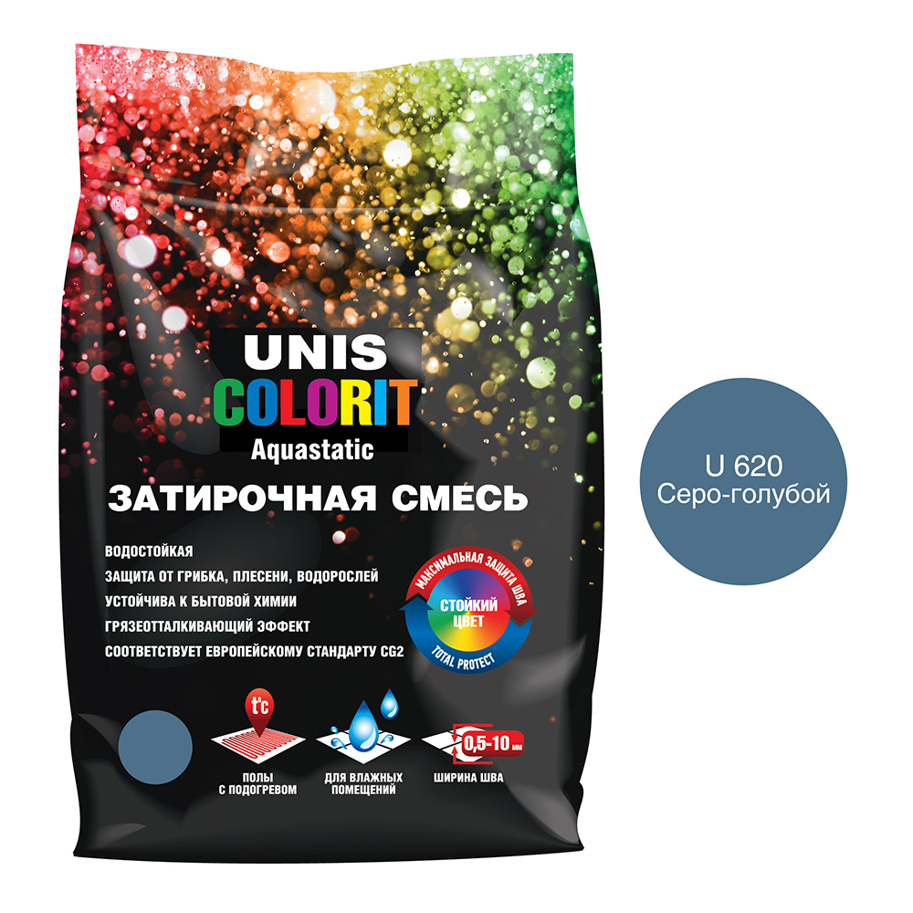 Затирка Unis Colorit серо-голубая 2 кг