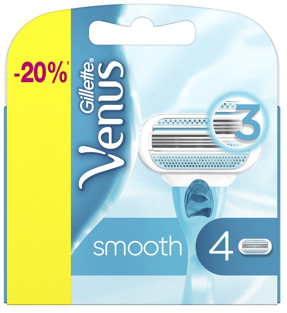 Сменные кассеты Gillette Venus Smooth, 4шт.