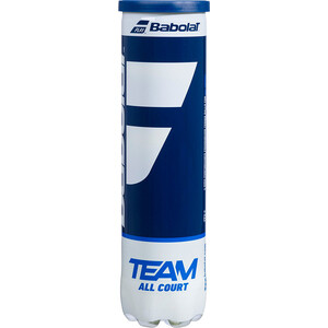 Мяч теннисный Babolat Team All Court, 502081, уп.4 шт, одобр. ITF, сукно, нат.резина, желтый