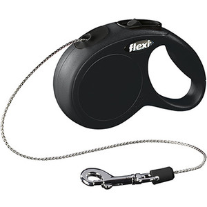 Рулетка Flexi New Classic CAT XS трос 3м чёрная для кошек до 8кг