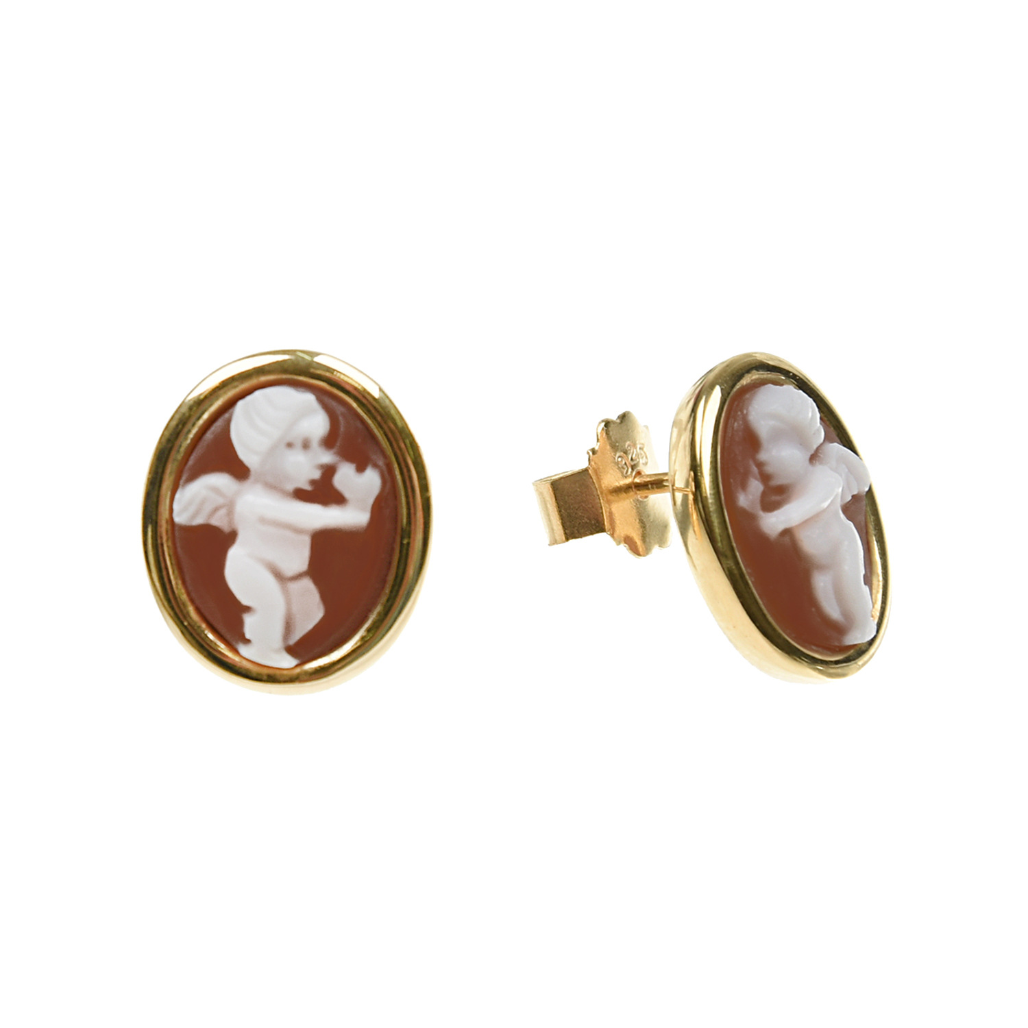 Серьги "Angel" ракушка, золочение I Love Cameo детские