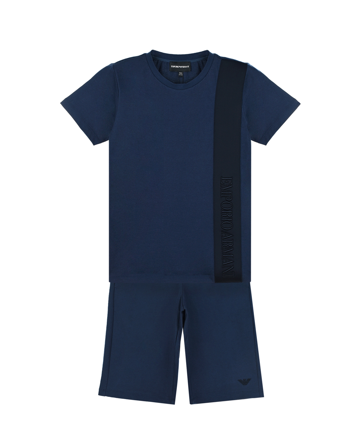 Синий комплект: футболка + бермуды Emporio Armani