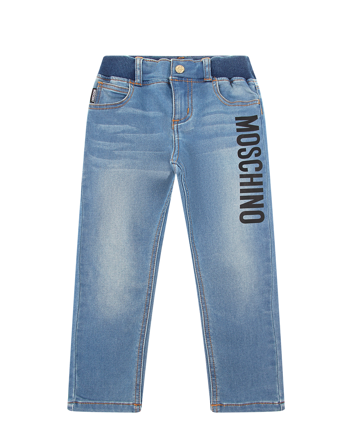 Джинсы из трикотажного денима Moschino детские