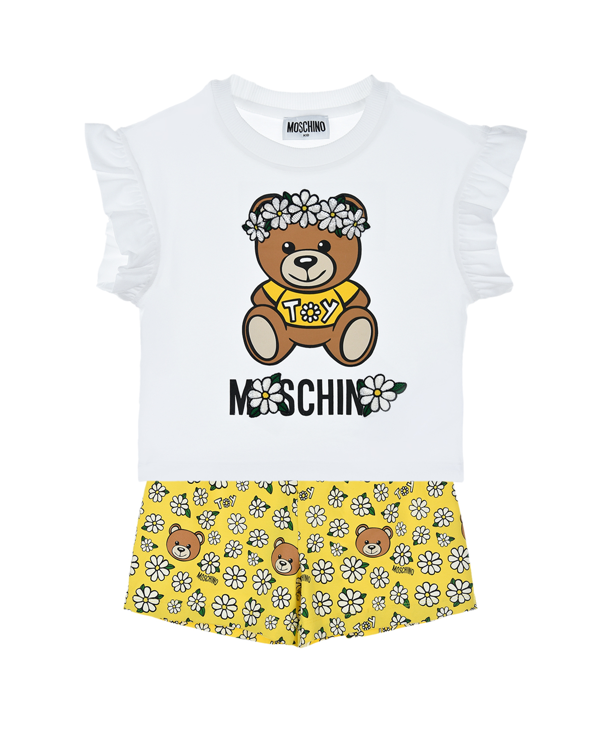 Летний комплект из футболки и шорт Moschino