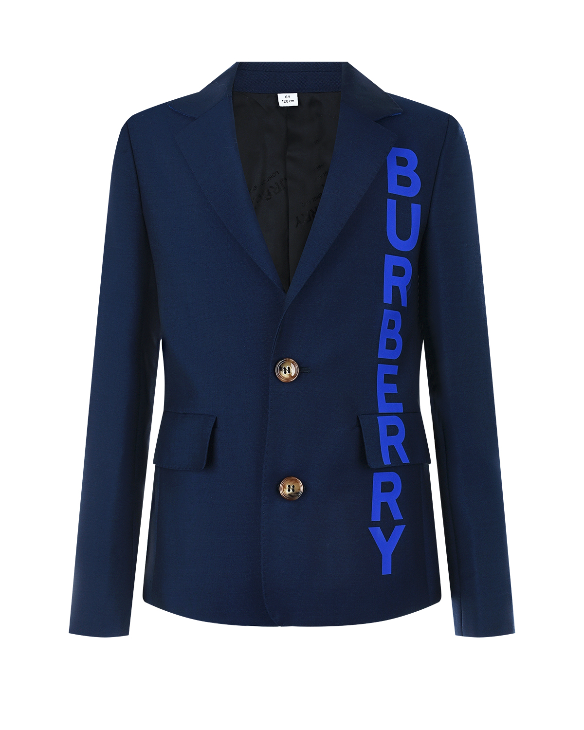 Синий пиджак с логотипом Burberry детский
