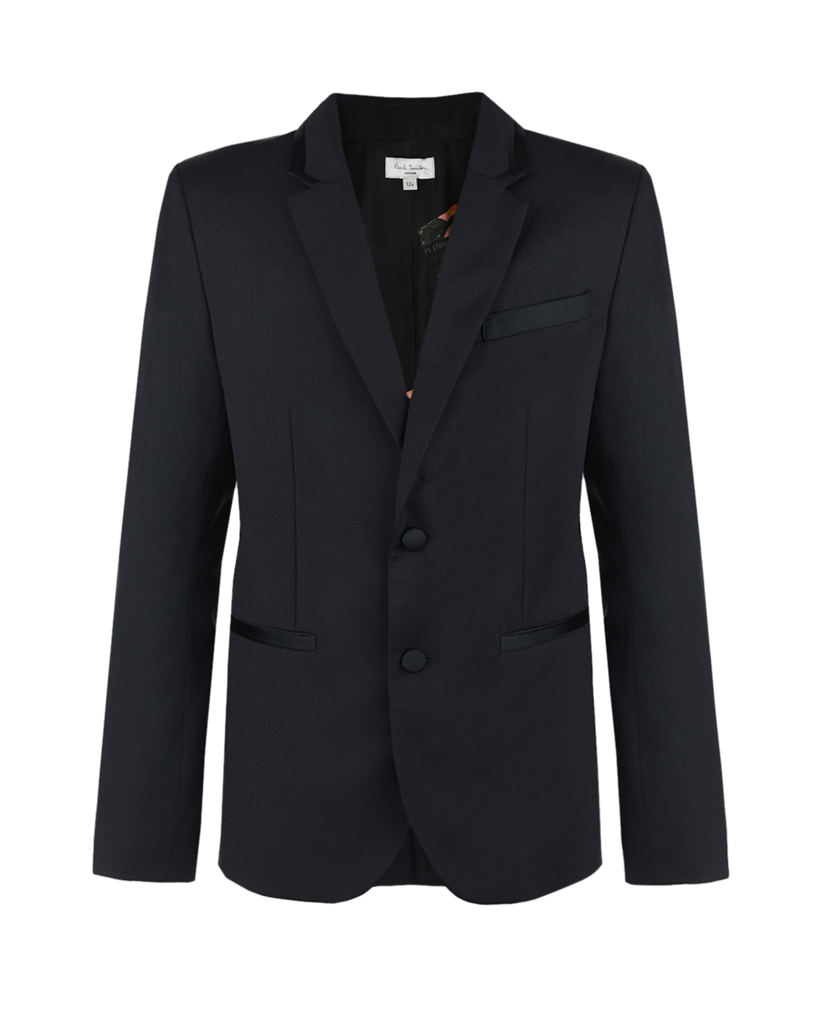 Черный пиджак с атласной отделкой Paul Smith детский