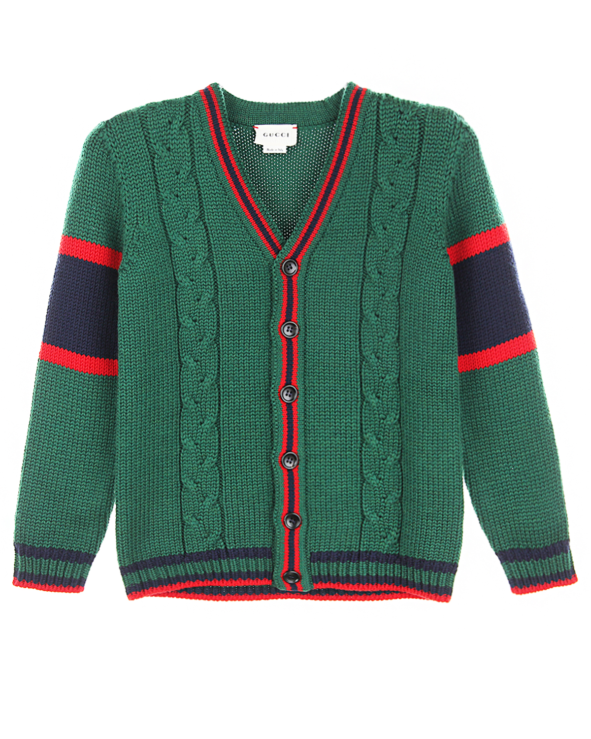 Зеленый кардиган на пуговицах GUCCI