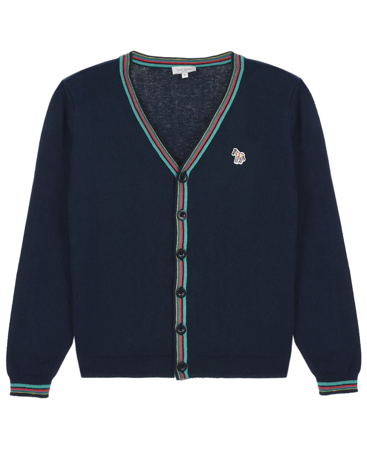 Синий кардиган с зеленой окантовкой Paul Smith детский