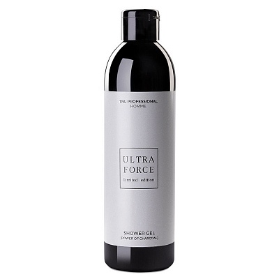 TNL, Ultra Force - мужской гель для душа с черным углем, 250 мл