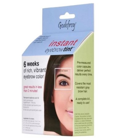 Краска-хна черная для бровей 15 капсул (502) Godefroy Eyebrow