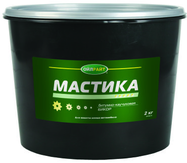 Мастика OILRIGHT БИКОР битумно-каучуковая 2кг ведро