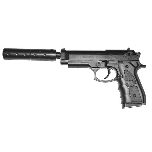 Страйкбольный пистолет Galaxy G.052A Beretta 92 с глушителем