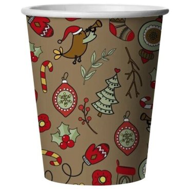 Одноразовые стаканы Gratias Merry Christmas 250ml 6шт 4095155
