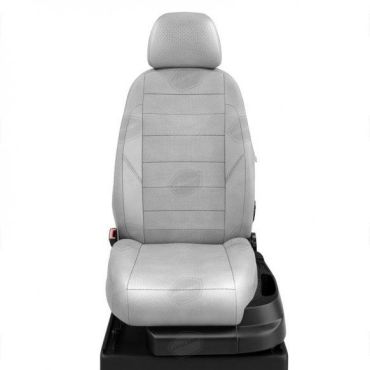 Чехлы на KIA Cerato 1 2003-2020 хэтчбек экокожа серый Автолидер KA15-0501-EC33